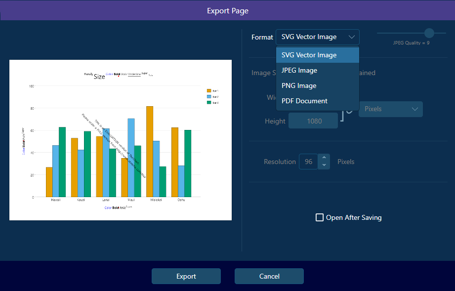 Layout Export